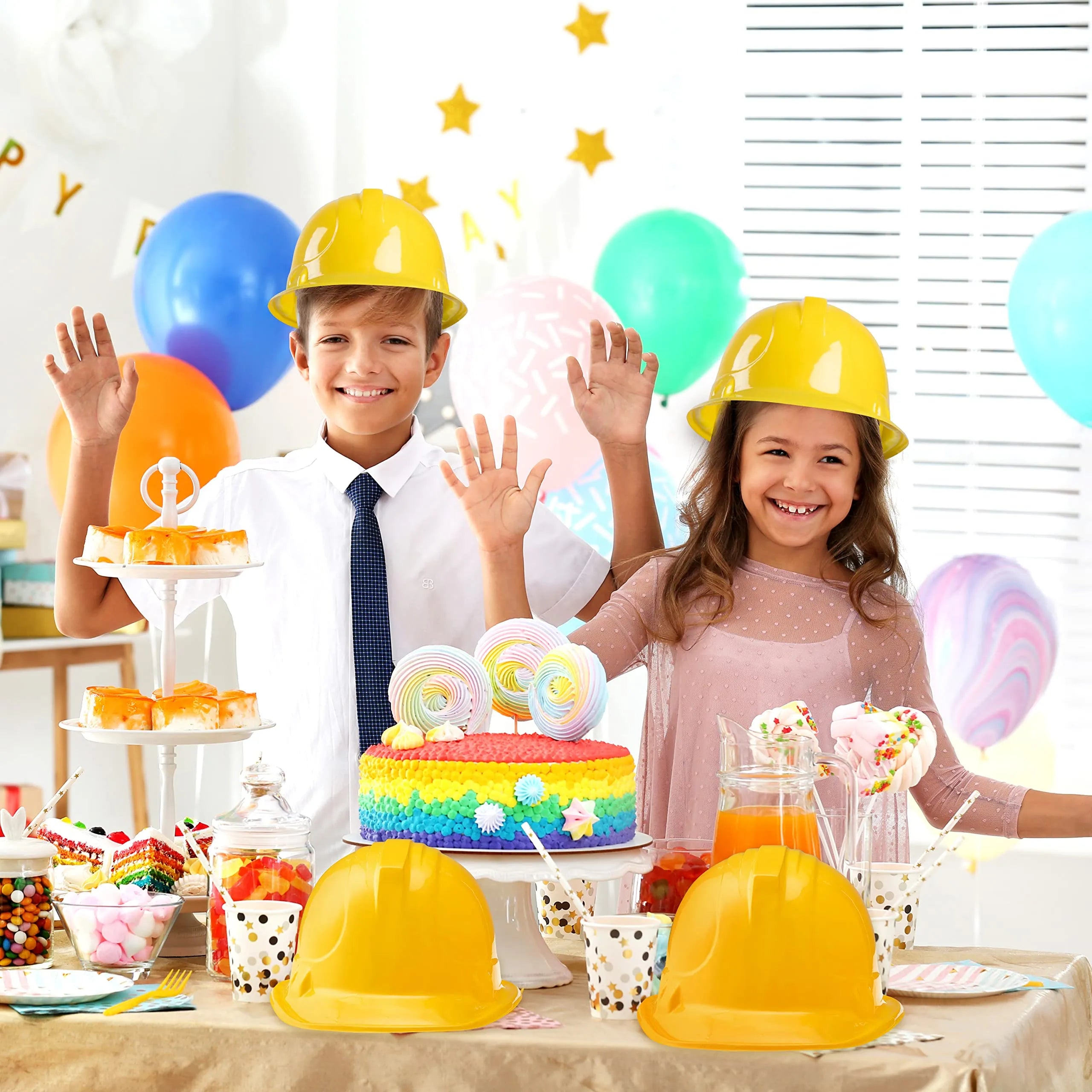 Construction Hard Hats, 24 Pcs