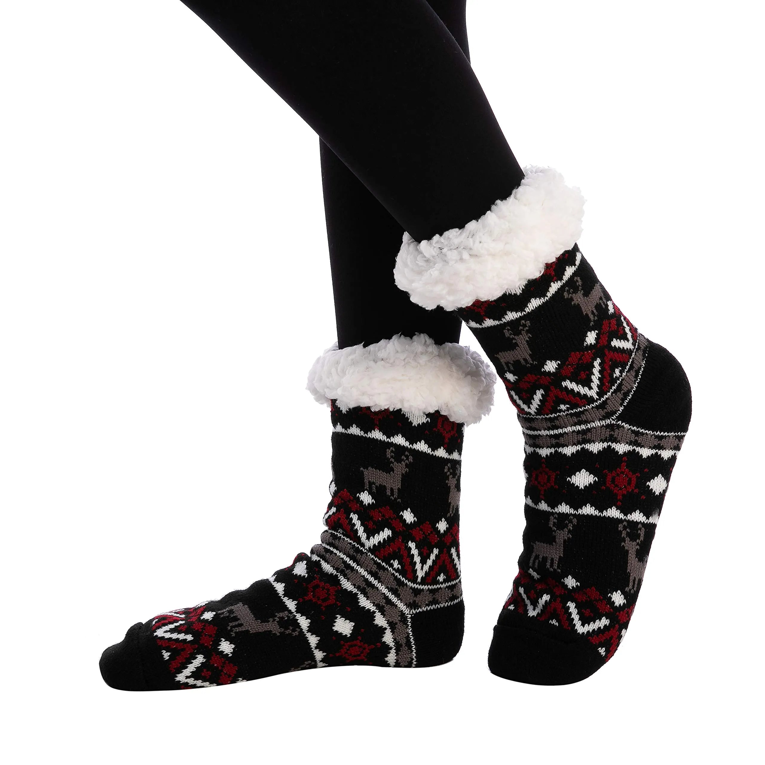 Premium Fleece Crew Socks - 4 Pack