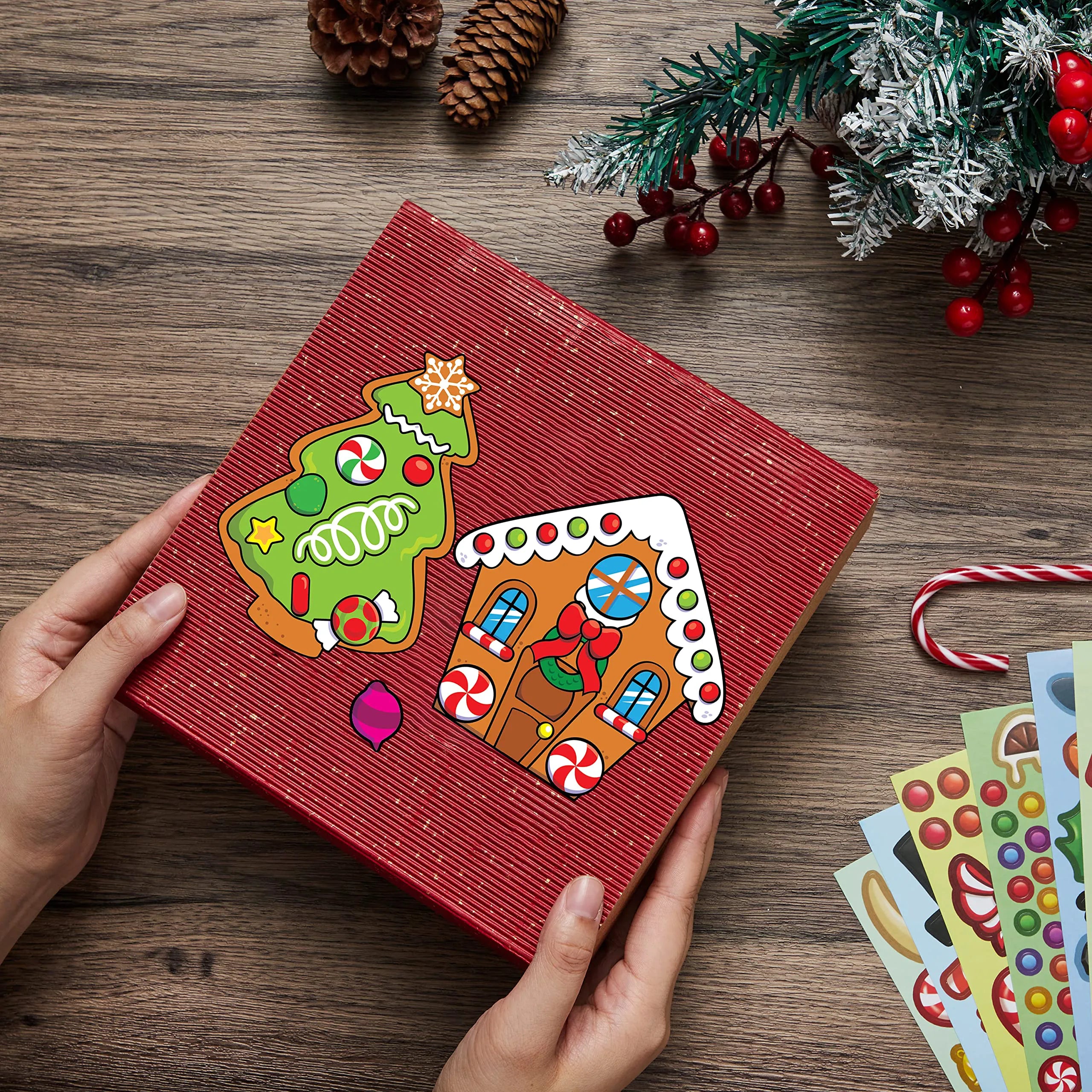 Make-a-Face Gingerbread Set with Trees, 36 Pieces