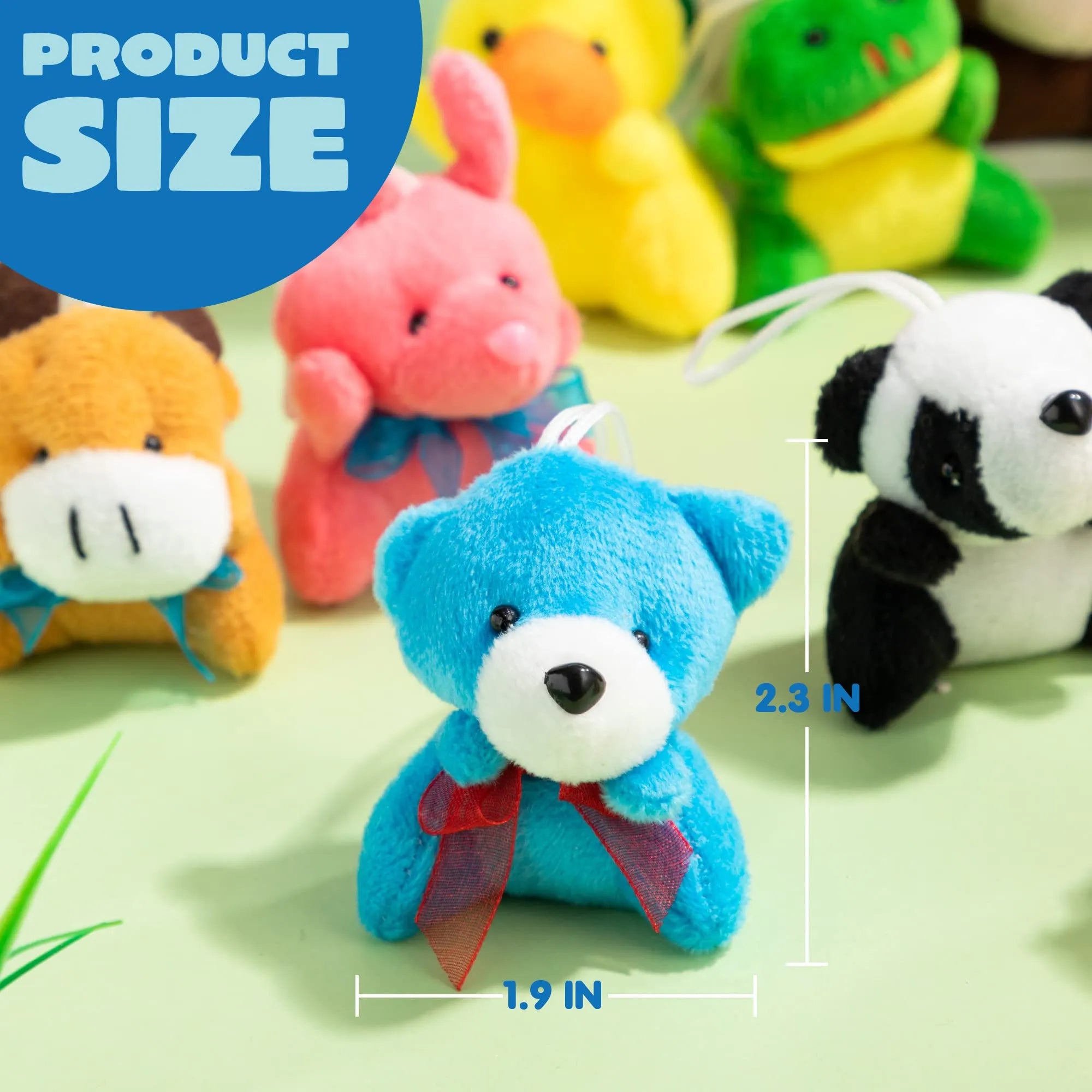 36-Piece Mini Plush Animal Toy Set (2.5 to 3 Inches, No Egg Shells)