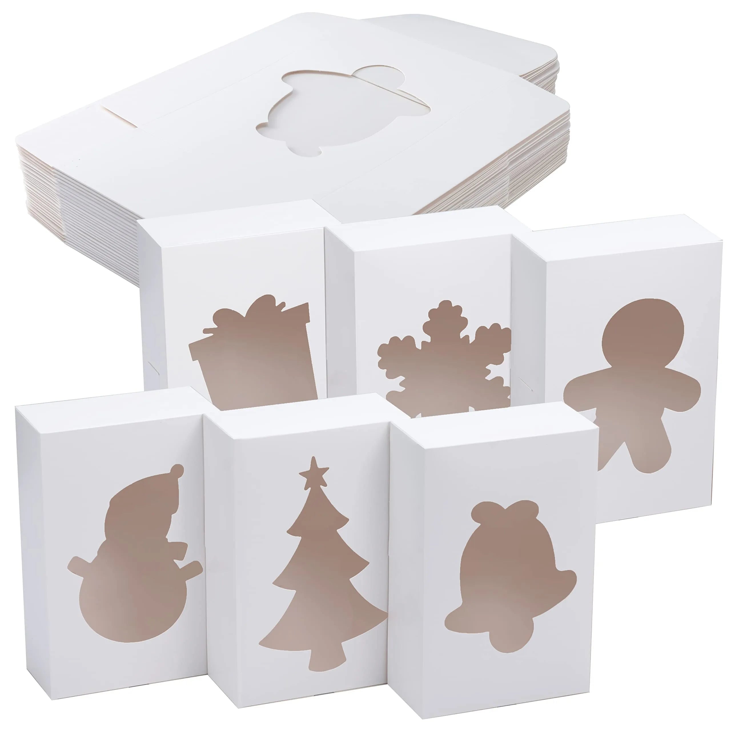 White Treat Boxes with Window, 24 Count
