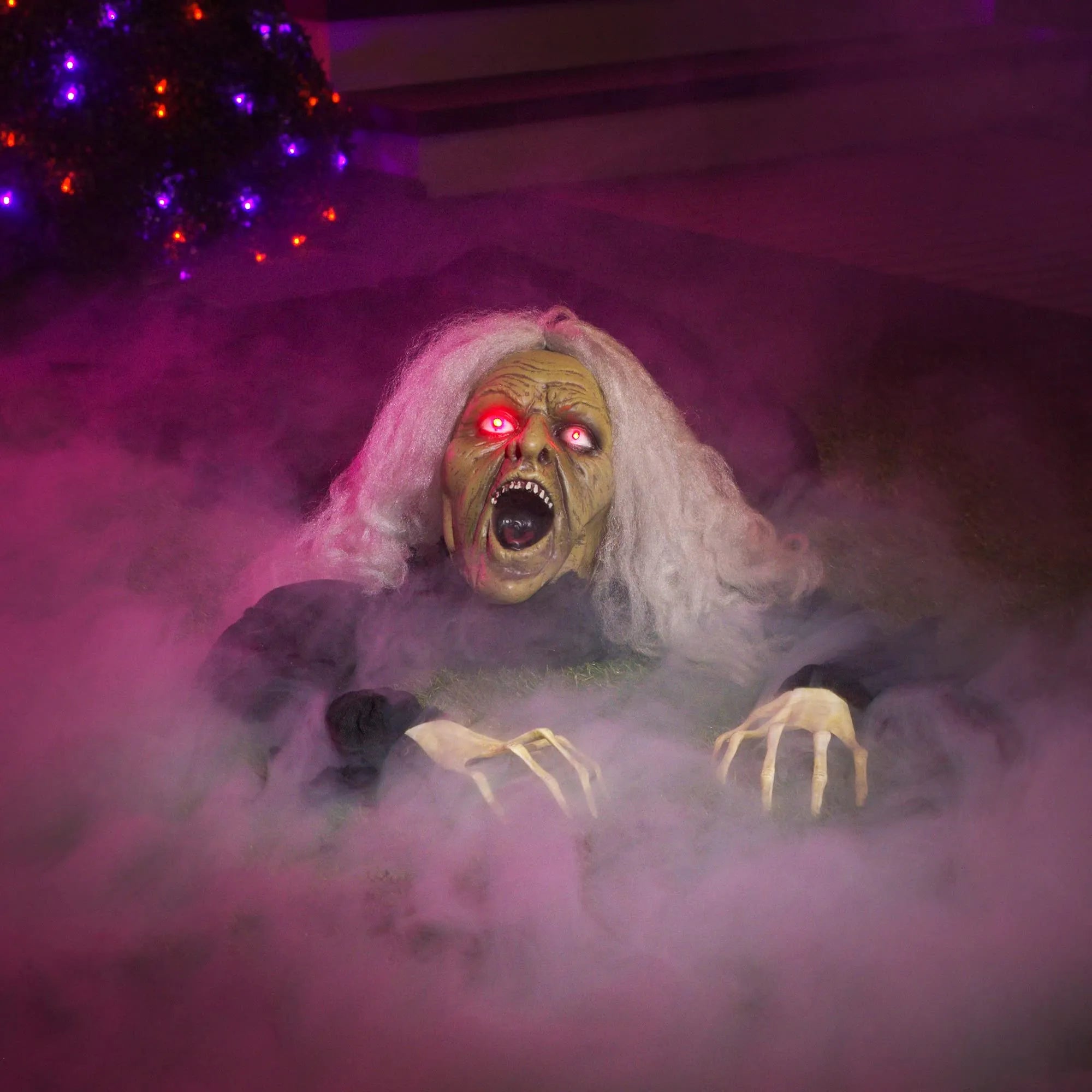 Halloween Light-Up Witch Ground Breaker Decoration