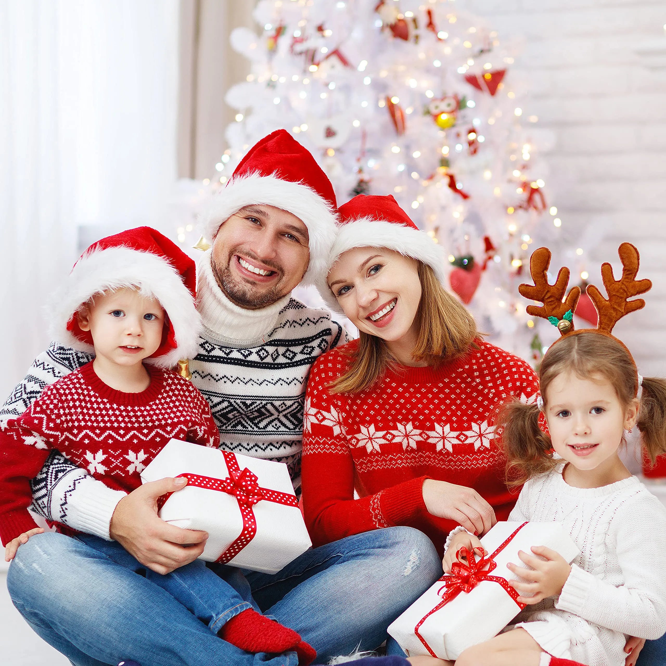 Premium Christmas Santa Hats (12-Pack)