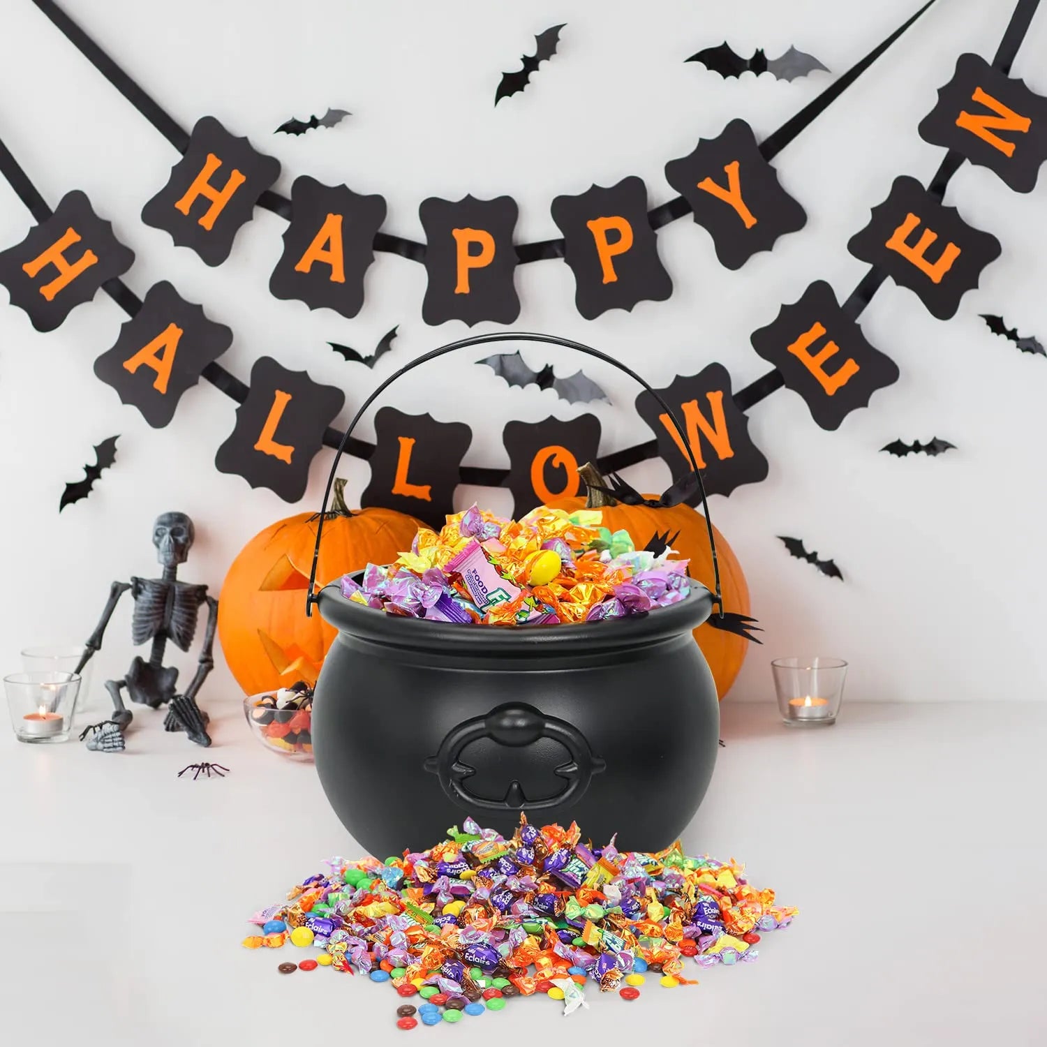 Large Halloween Black Cauldron