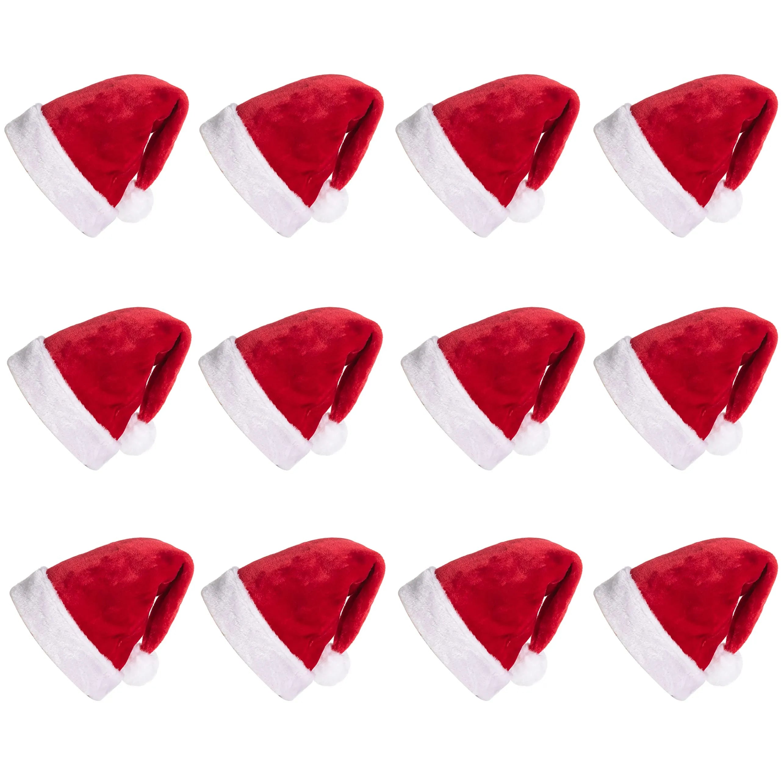 Premium Christmas Santa Hats (12-Pack)