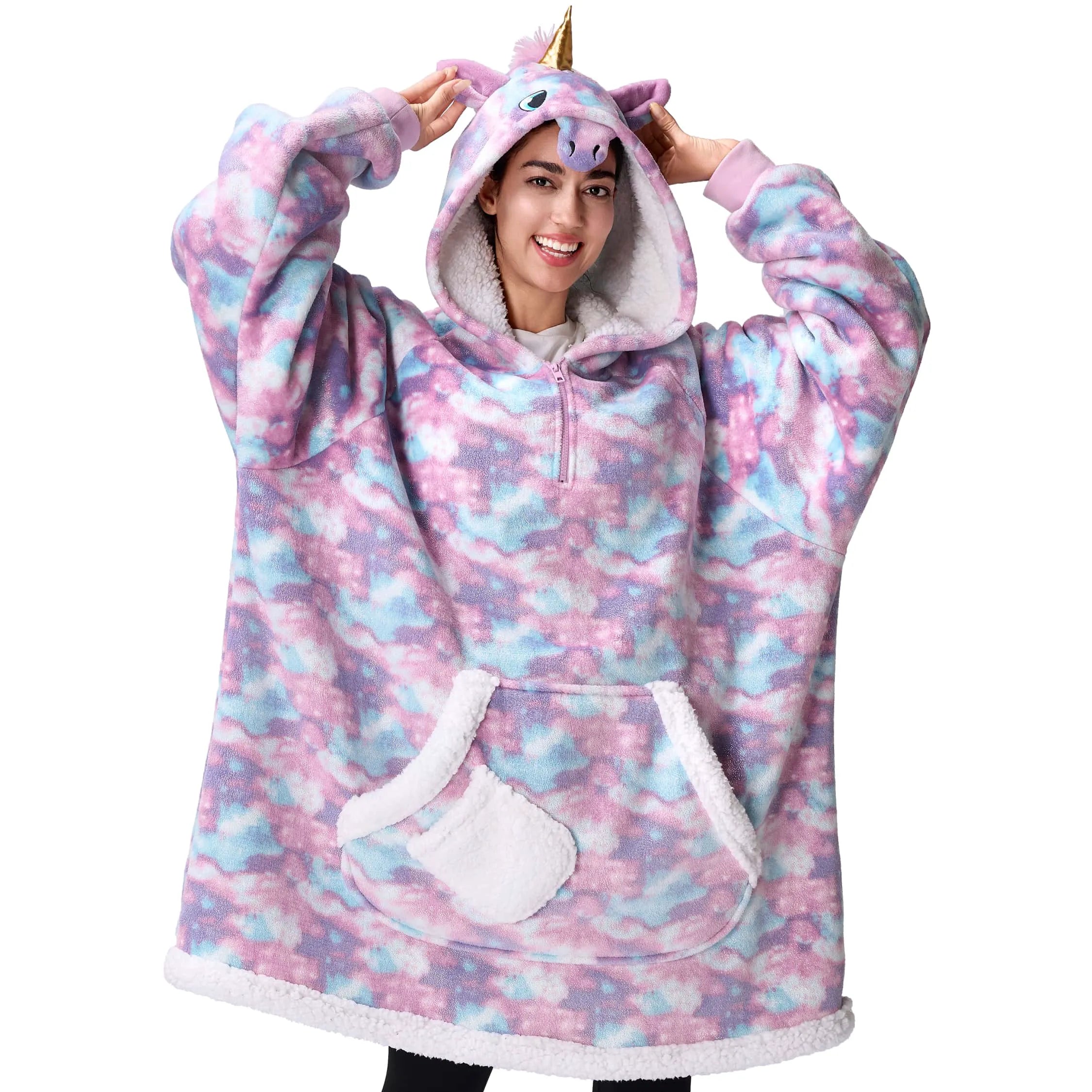 Unicorn Adult Sherpa Wearable Blanket