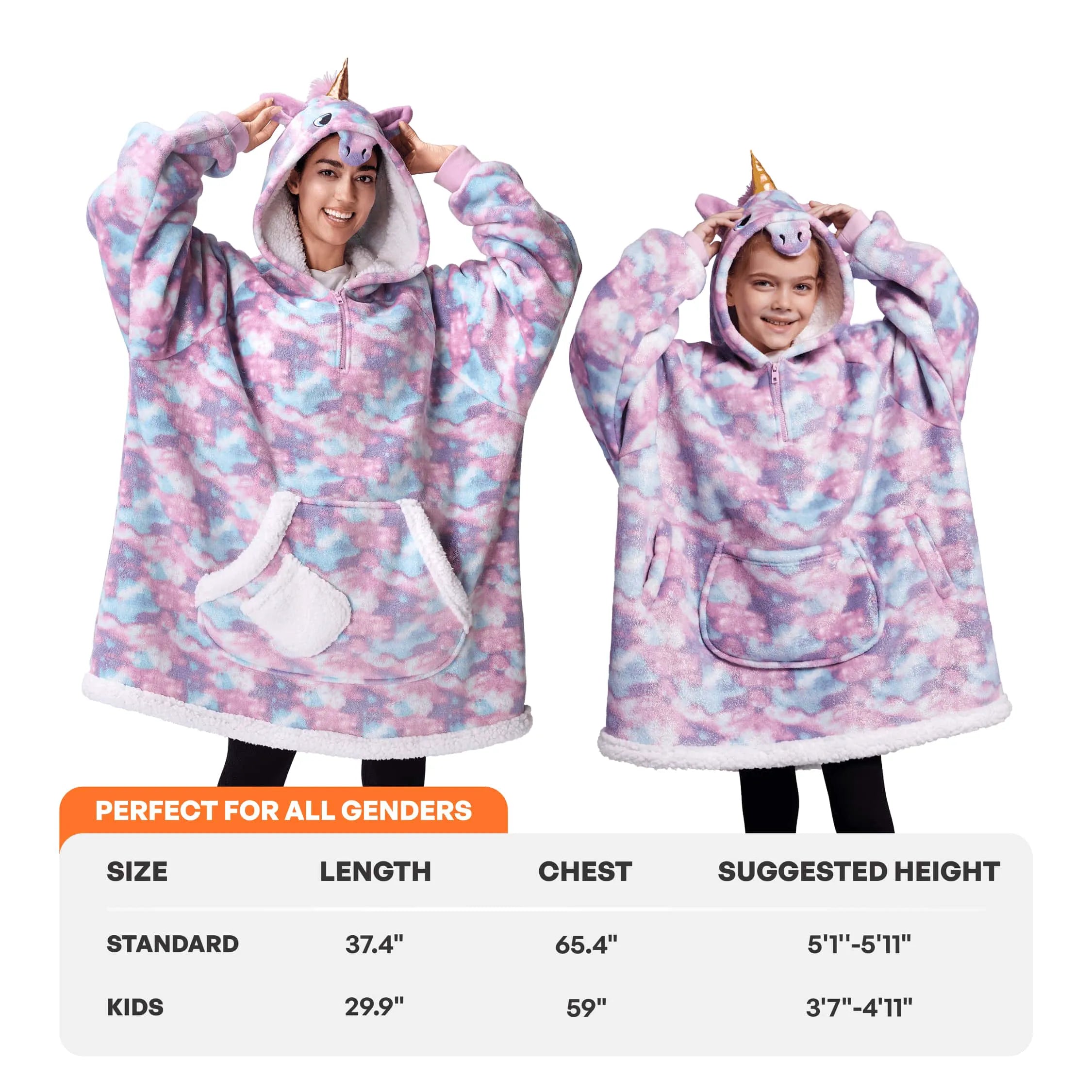 Unicorn Adult Sherpa Wearable Blanket